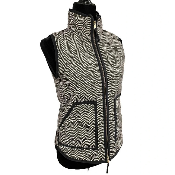 J. CREW Excursion Herringbone Vest Down Filled XXS - Picture 3 of 8